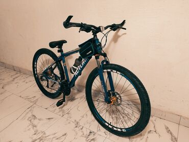 велосипед с пружиной: AUTCHOR: 1. гидравлические тормоза | 2. цвет темно бирюзовый | 3