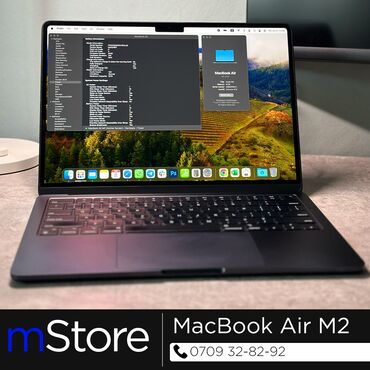 macbook 11: Ноутбук, Apple, 8 ГБ ОЗУ, Apple M2, 13.5 ", Б/у, Для несложных задач, память SSD