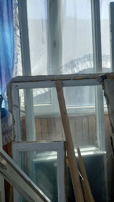 алюмин окно: Балконная дверь, Стекло, Б/у, Самовывоз