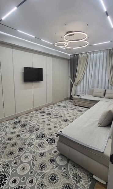 квартиры в бишкеке на долгий срок: 2 бөлмө, Душ кабинасы, Жаздык, жууркан-төшөк каптары, Кондиционер