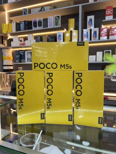 цум телефон: Poco M5s, Жаңы, 256 ГБ, түсү - Кара, 2 SIM