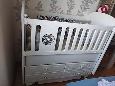 korpe sekilleri: Aymınİ uşaq beşiyi - Rəng: ağ - Material: MDF/laminat kombinasiyası — 5