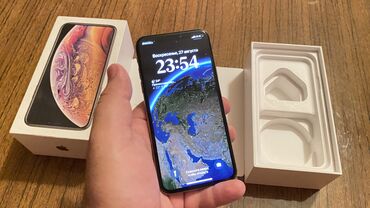 iphone batarya: IPhone Xs, 256 GB, Qızılı, Simsiz şarj, Face ID, Sənədlərlə