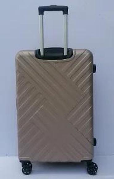 Putni koferi i torbe: Tvrdi kofer na točkićima – zlatno/bež boja - Materijal: čvrsta ABS — 13