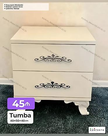 Ev və bağ: Tumba – klassik dizaynlı, iki çekmecəli model - Ölçü: 40×50×40 sm - — 1