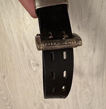 muski kaiševi: Kais Jack&Jones od prave koze,debeo neprobojan,duzina 95 cm sirina — 5