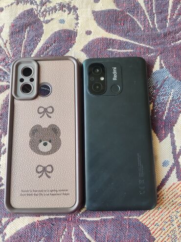 телефон зарятка: Redmi, Redmi 12C, Б/у, 128 ГБ, цвет - Черный, 1 SIM, 2 SIM
