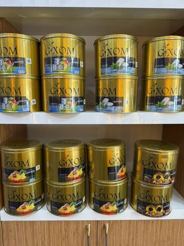 Кальяны, вейпы и аксессуары: Məhsul: Gixom Premium Tobacco – qəlyan tütünü (metall qablaşdırmada)