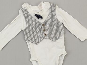 body 80 długi rękaw: Body, H&M, 0-3 m, 
stan - Bardzo dobry