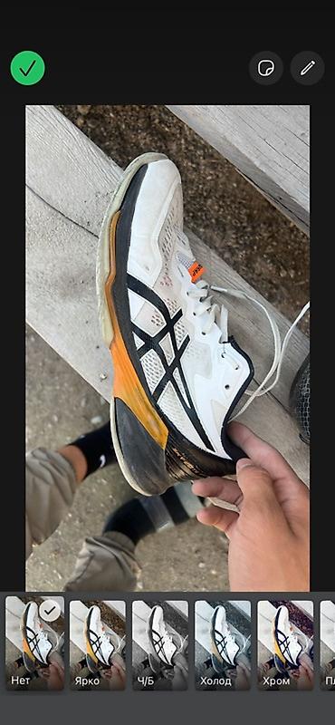 волейболный кроссовки: Мужские кроссовки, 39, 39.5, Asics, Б/у, цвет - Белый — 2