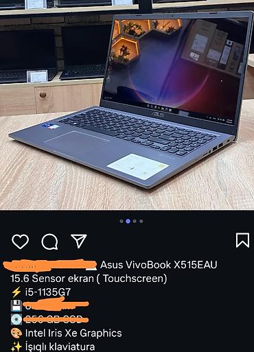 Elektronika: Asus VivoBook X515EAU noutbuk 16/512. Sensor ekran, işıqlı klaviatura — 1