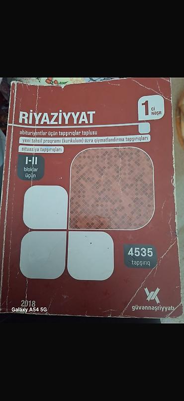 Kitablar və jurnallar: 📚 RİYAZİYYAT 1-2 BLOK – 4535 TEST TAPŞIRIĞI! 🔥 Riyaziyyat üzrə 1-ci — 1