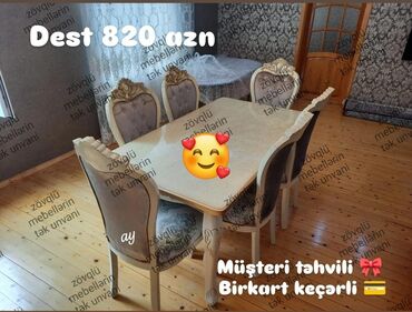 Masa və oturacaq dəstləri: Masa ve oturacaqlar