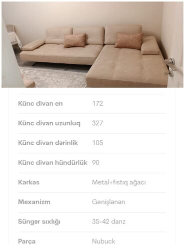 Xəmir yoğuran aparatlar: Künc divan, İşlənmiş, Açılan, Nabuk