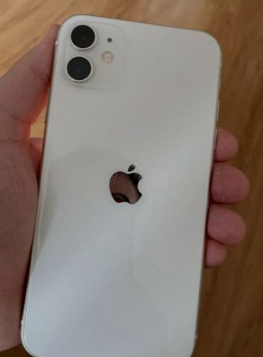 apple 9: IPhone 11, Б/у, 64 ГБ, Белый, Зарядное устройство, Кабель, 75 %