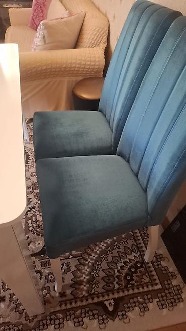 Qonaq otağı üçün, İşlənmiş, Açılmayan, Dördbucaq masa, 6 stul