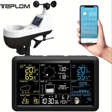 Döşəmə: Meteoroloji stansiya ( WI-FI ) ✔️ Avtomatik vaxt kalibrləmə, ✔️
