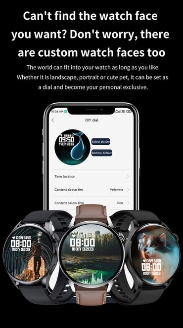 Ručni satovi: 3100din Pametan Sat - model za 2023cu 1,28 inča veliki HD ekran u — 9