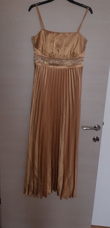 prugasta haljina: L (EU 40), color - Gold, Evening, With the straps