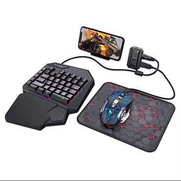 bluetooth gamepad: Mobil Oyun Klaviatura/Siçan Dəsti + Konverter+Cihaz holderi+Siçan — 3