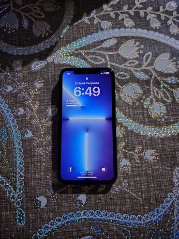 Apple iPhone: IPhone X, 256 GB, Blue Titanium, Zəmanət, Simsiz şarj, Sənədlərlə