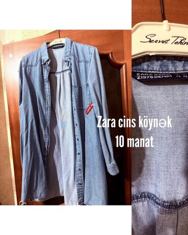 orus koynekler: Zara cins köynək - Model: Z1975 Denim - Rəng: açıq mavi - Kəsim