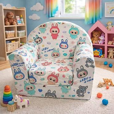 Fotelje: Mala fotelja 🪑 Dimenzije: 55×45 cm ✨ Sedeći deo: 30×30 cm 🛏️ — 3