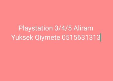 el konsolu: Ps 3/4/5 Aliram Serfeli Qiymetlerle Bundan Elave Jostik disk Falan