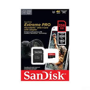 video regstrator: SD Kart "SanDisk 256GB Extreme PRO SDXC UHS-I Card - V30, 4K UHD, SD — 1