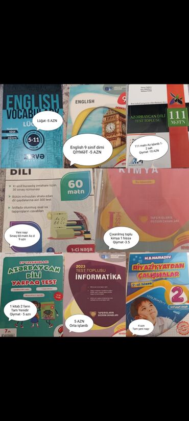 informatika kitabı: Məktəb və abituriyentlər üçün müxtəlif fənnlər üzrə dərs vəsaitləri