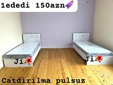 jasmin: Bazasiz madel carpayi 🏷️Cemi 150₼ Matras daxil ✓Reng secimi movcutdur — 4