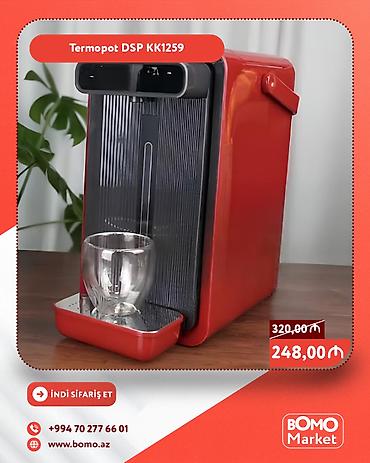 İçki texnikası: Termopot DSP KK1259 - Rəng: qırmızı, kompakt korpus - Sürətli isti su — 1
