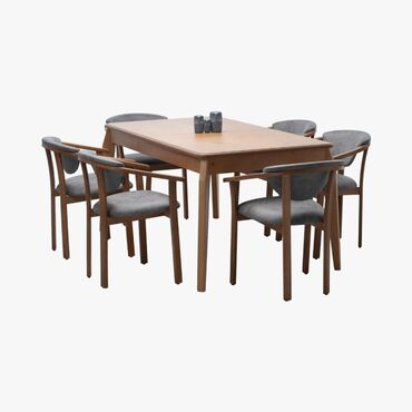 Masa və oturacaq dəstləri: Mətbəx üçün, Açılmayan, Oval masa, 6 stul — 8