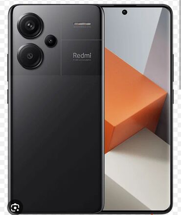 купить телефон в рассрочку без участия банка: Redmi, Redmi Note 13 Pro Plus, Колдонулган, түсү - Кара