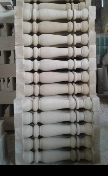 Məhəccər balyansları: Təbii daşdan balyustrad dəstləri Məhsul təsviri: - Təbii ağ daşdan — 8