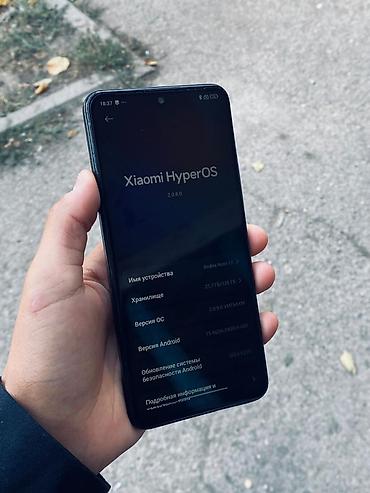 Уюлдук телефондор жана аксессуарлар: Redmi, Redmi Note 12, Колдонулган, 128 ГБ, түсү - Кара, 1 SIM, 2 SIM — 2