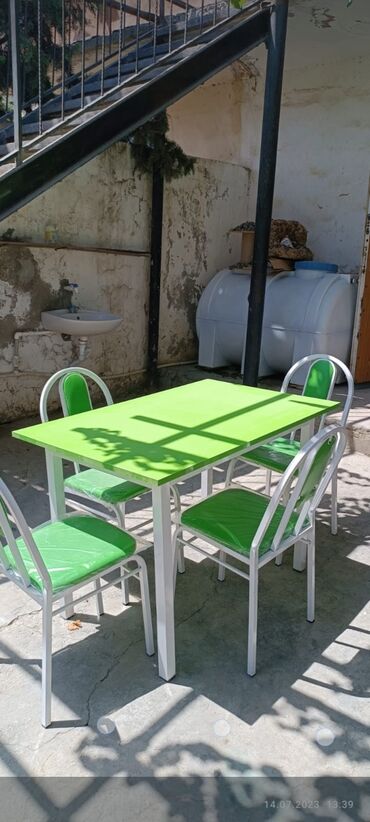 Masa və oturacaq dəstləri: Mətbəx üçün, Açılmayan, Dördbucaq masa, 4 stul — 5