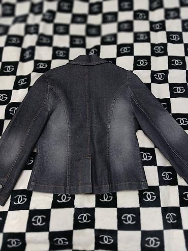Üst geyimi: Qadınlar üçün cins jaket Razmer 40 - Material: qalın denim (tünd-boz — 2
