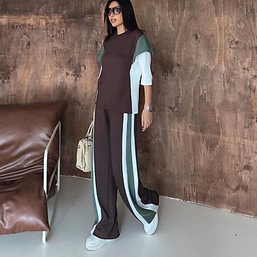 lil solid accessories: Ženski komplet trenerke – bluza i pantalone širokog kroja - — 7