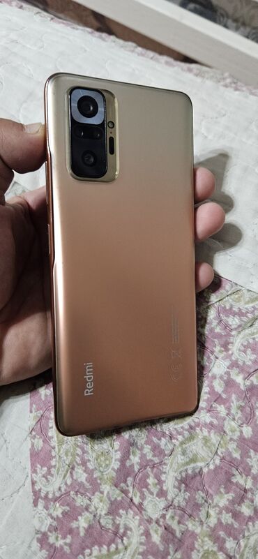 самсунг батарейка: Redmi, Redmi Note 10 Pro, Колдонулган, 256 ГБ, түсү - Алтын, 2 SIM