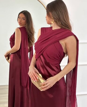 haljina bez ledja grudnjak: One size, color - Burgundy, Evening, Without sleeves