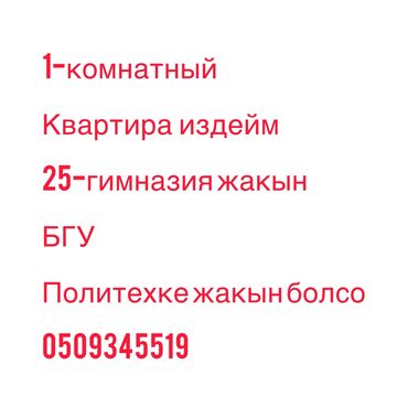 1комнатный квартира в бишкеке: 1 бөлмө, 38 кв. м, Эмереги менен