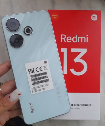 xiaomi 13 qiymeti: Xiaomi Redmi 13, 256 GB, rəng - Göy, 
 Sensor, Barmaq izi, İki sim kartlı