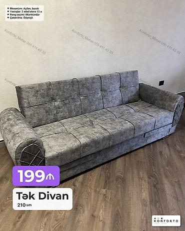 Ev və bağ: Tək Divan – 210 sm - Mexanizm: Açılan, bazalı (yataq funksiyalı və — 1