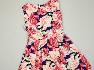 różowa sukienki w kwiaty: Dress, S (EU 36), condition - Good