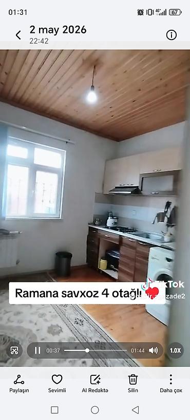 savxoz: Ramana sovxoz ərazisində 4 otaqlı mənzil/ev. Xüsusiyyətlər: - Geniş — 9