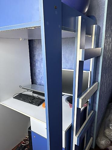 Мебель: Uşaq/yeniyetmə otağı üçün mavi-ağ rəngli modul mebel dəsti - İki — 3