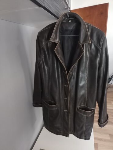 Leather jackets: Leather jacket Genuine leather, color - Black