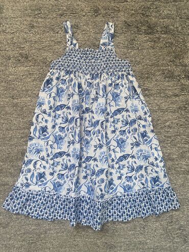 plave haljine: H&M, Midi, Bez rukava, 110-116