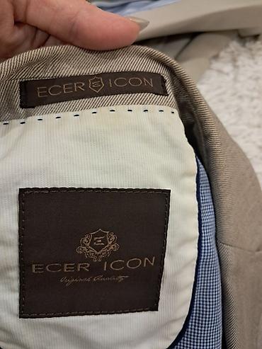 smart wotch: Ecer Icon kişilər üçün şlyapa yaxalı klassik ceket - Rəng: açıq boz — 8
